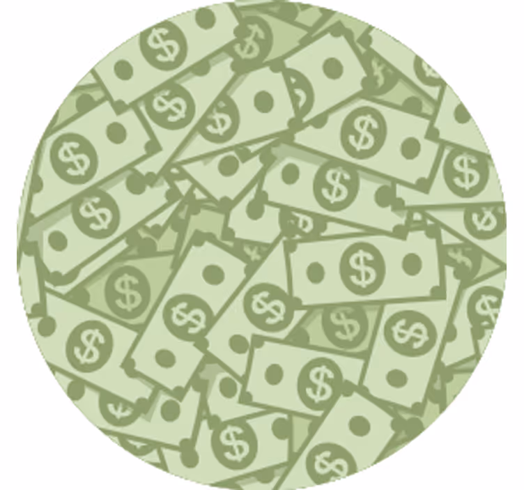 Untersetzer modern mit geldmuster grafik - TenStickers