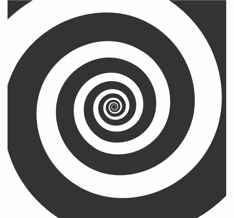 Untersetzer mit spiralförmigem kontrastmuster - TenStickers