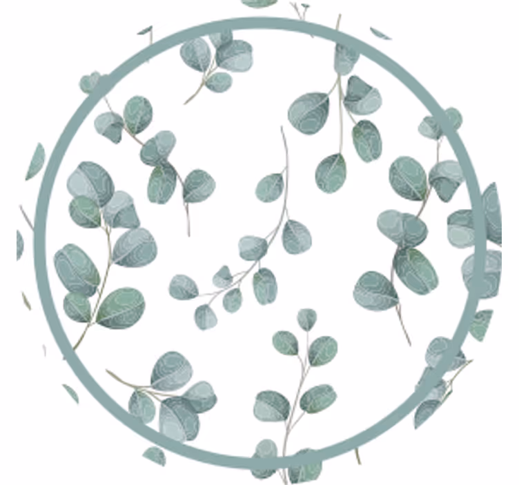 Untersetzer mit eukalyptusblatt-muster - TenStickers