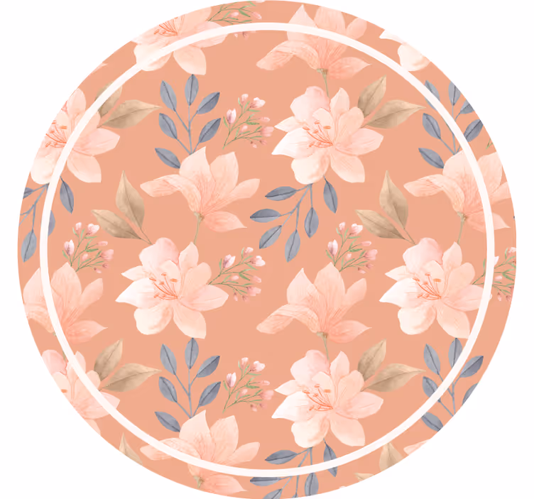 Untersetzer modern florales muster mit blättern - TenStickers