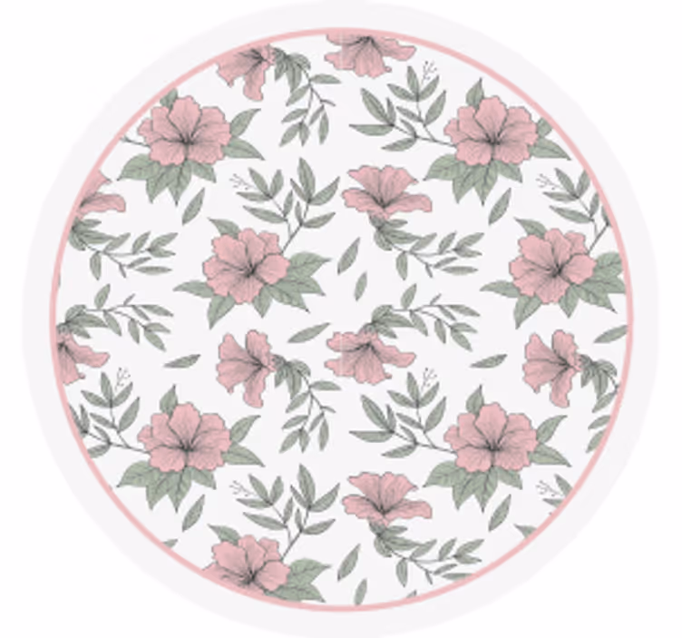 Untersetzer mit floralem rundmuster - TenStickers