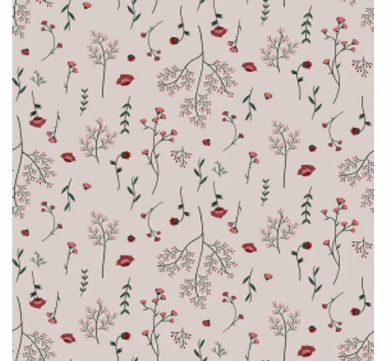Untersetzer mit botanischem druckhintergrund - TenStickers
