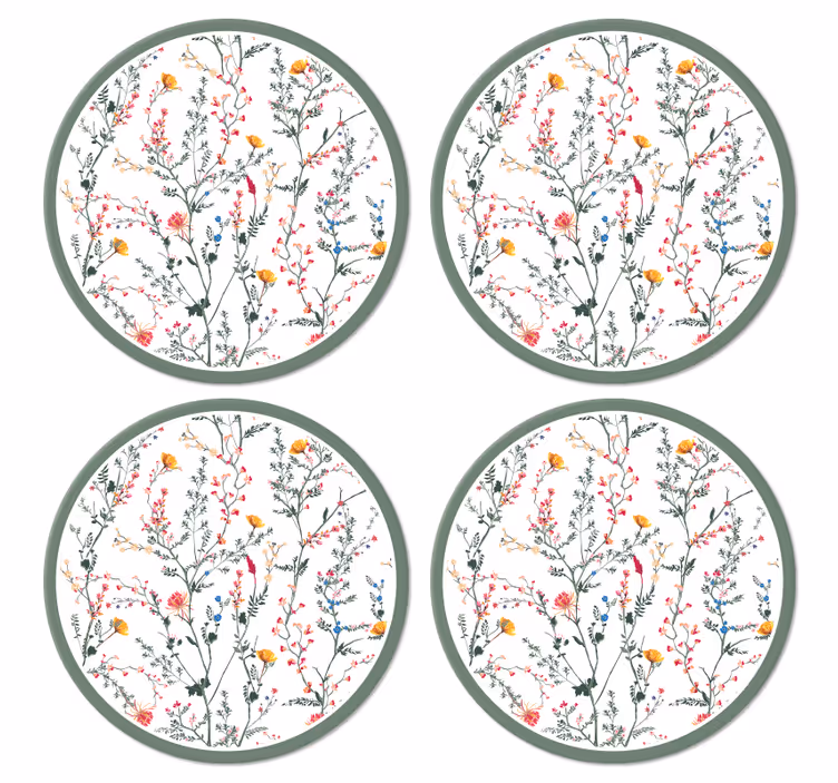 Untersetzer modern Dünne minimalistische gartenblumen - TenStickers