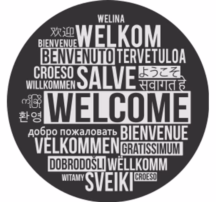 Untersetzer Zitat Willkommenskreis - TenStickers