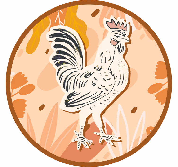 Untersetzer geek mit stilisierter hahn-illustration - TenStickers
