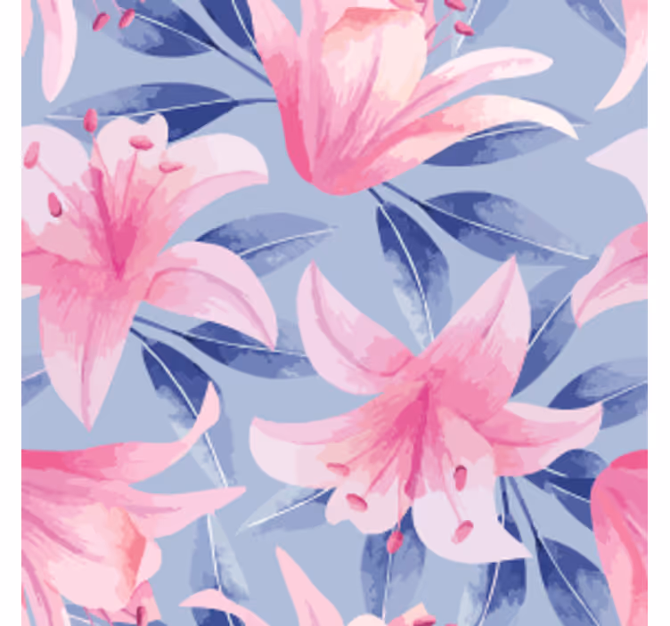 Untersetzer mit floralem muster in rosa lilien - TenStickers