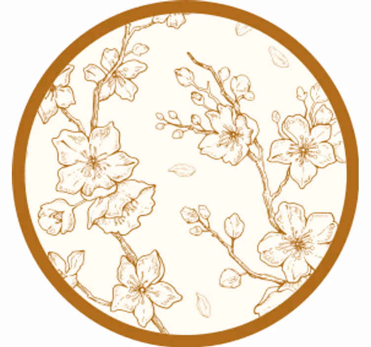 Vintage untersetzer aus floral graviertem holz - TenStickers