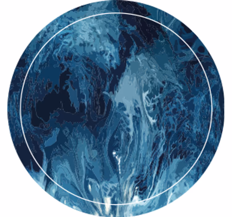 Untersetzer mit abstraktem blauen wirbelmuster - TenStickers