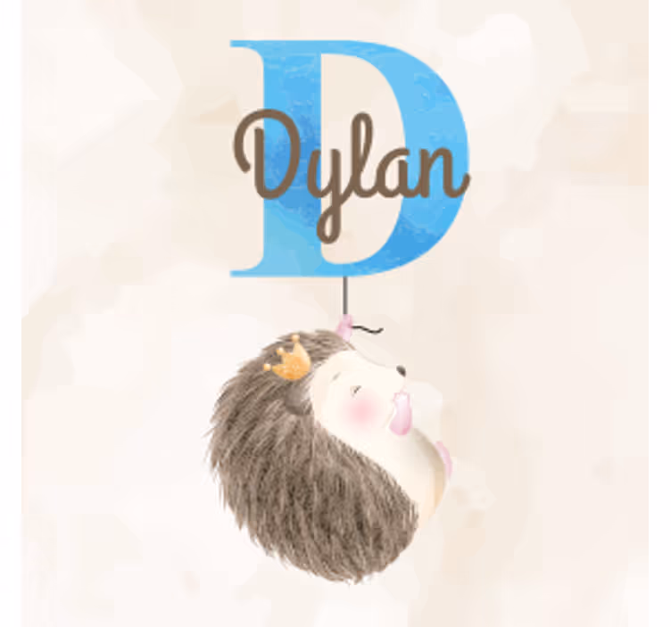 Untersetzer personalisiert igel mit brauner schrift - TenStickers