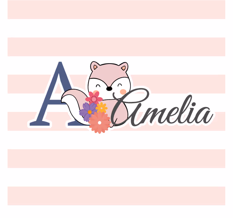 Untersetzer personalisiert mit fuchsillustration - TenStickers