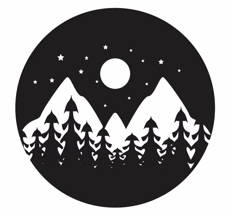 Untersetzer bergnachtlandschaft - TenStickers