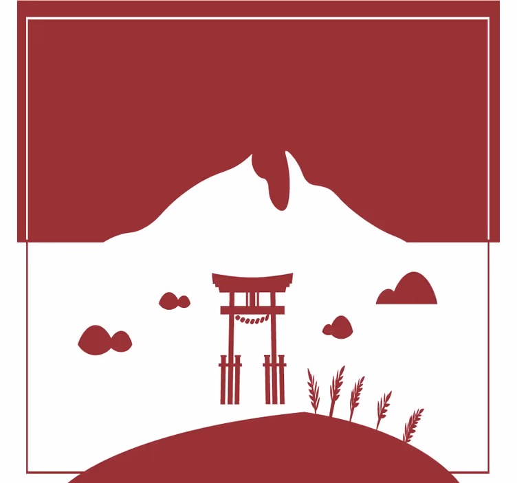 Untersetzer geek torii torbogen aus den bergen - TenStickers
