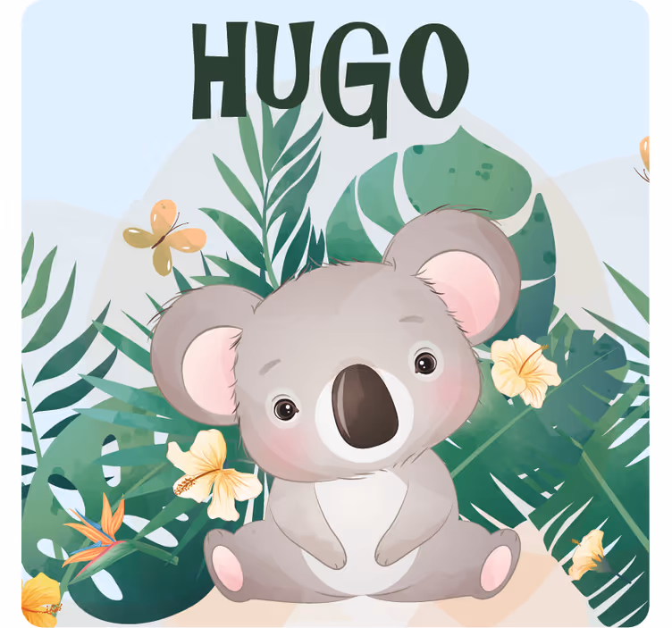 Untersetzer personalisiert mit niedlichem koala-motiv - TenStickers