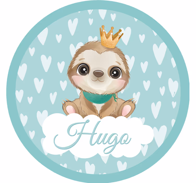 Untersetzer geek mit süßem faultier charakter - TenStickers