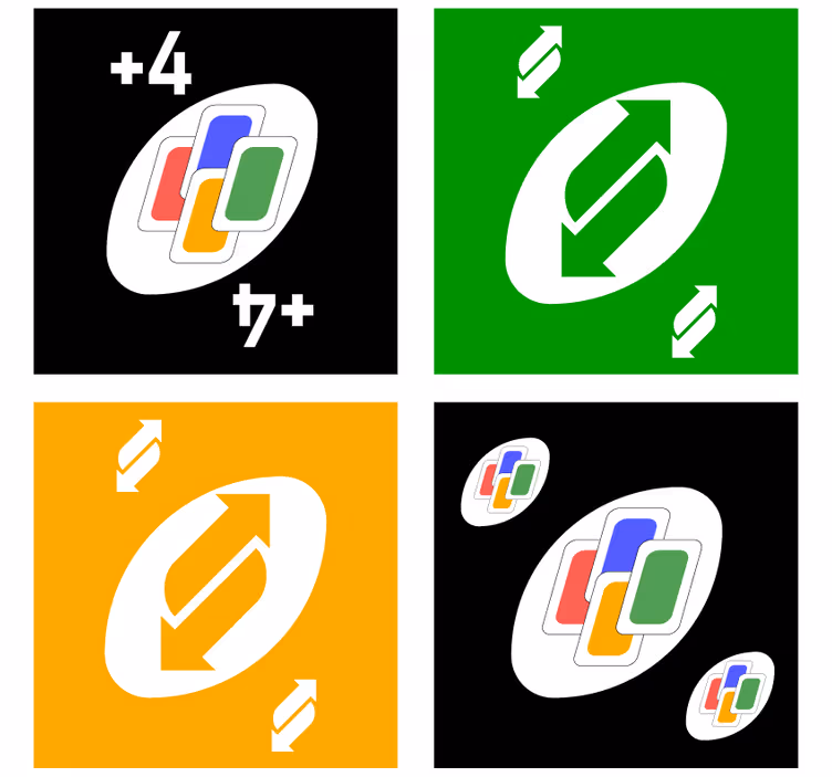 Untersetzer geek mit bunten kartenmotiven - TenStickers