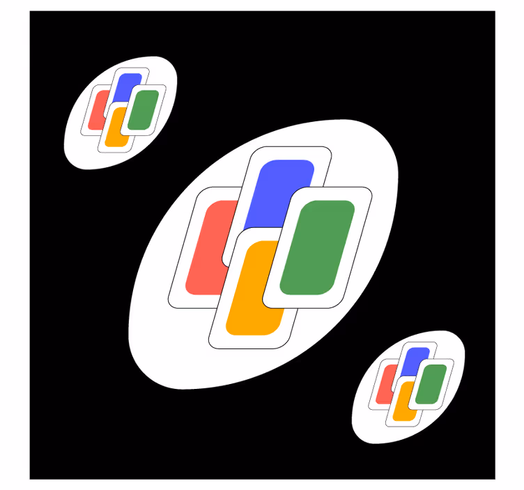 Untersetzer geek mit bunten Überlagerungsformen - TenStickers