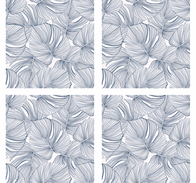 Untersetzer mit blattmuster design - TenStickers