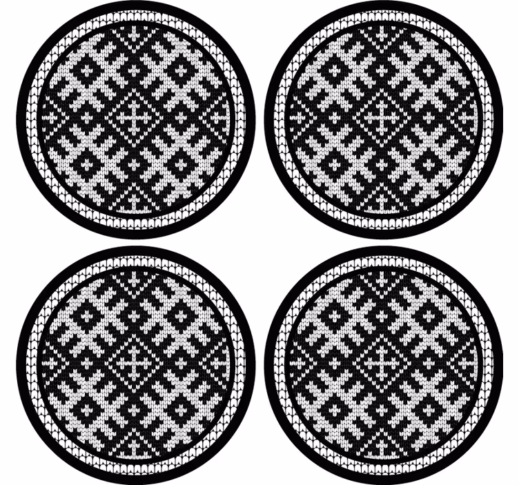 Untersetzer mit gestricktem muster - TenStickers