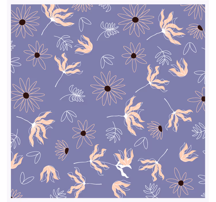 Untersetzer mit floralen mustern in lila - TenStickers
