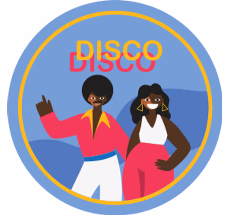 Untersetzer geek für die disco dance party - TenStickers