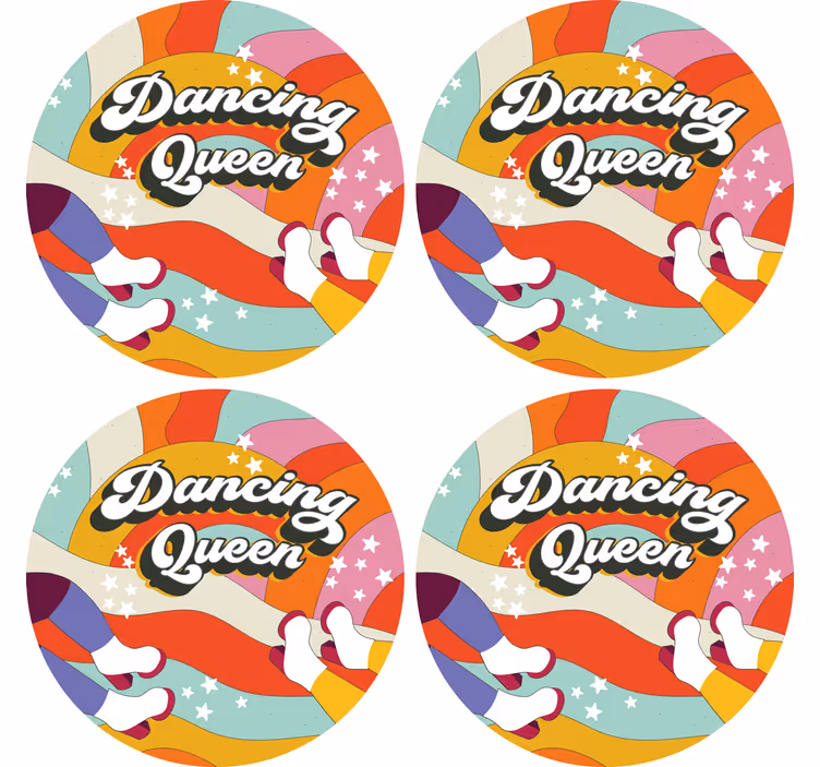 Untersetzer personalisiert mit buntem tanzfüße-design - TenStickers