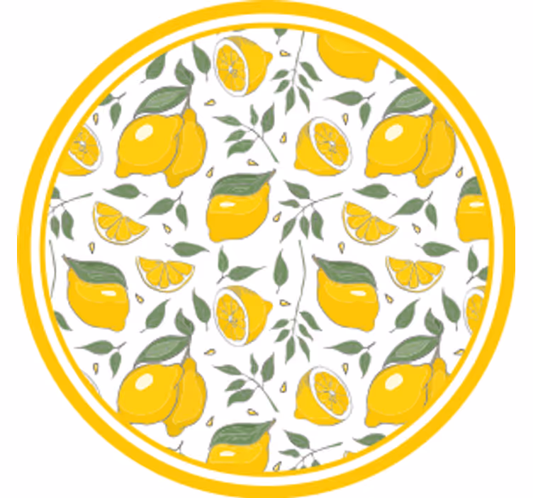 Untersetzer mit zitronenmuster-elementen - TenStickers