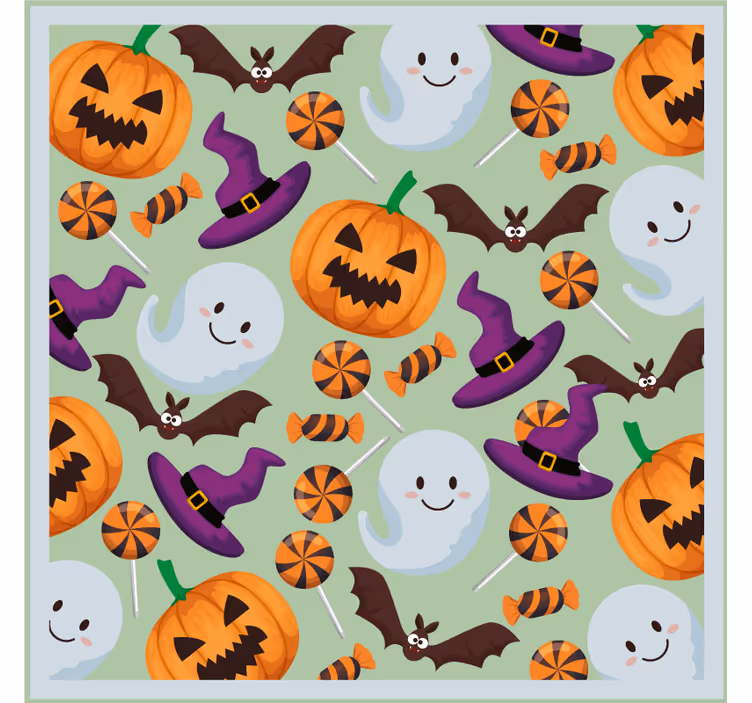 Untersetzer halloween mit kürbissen und geistern - TenStickers