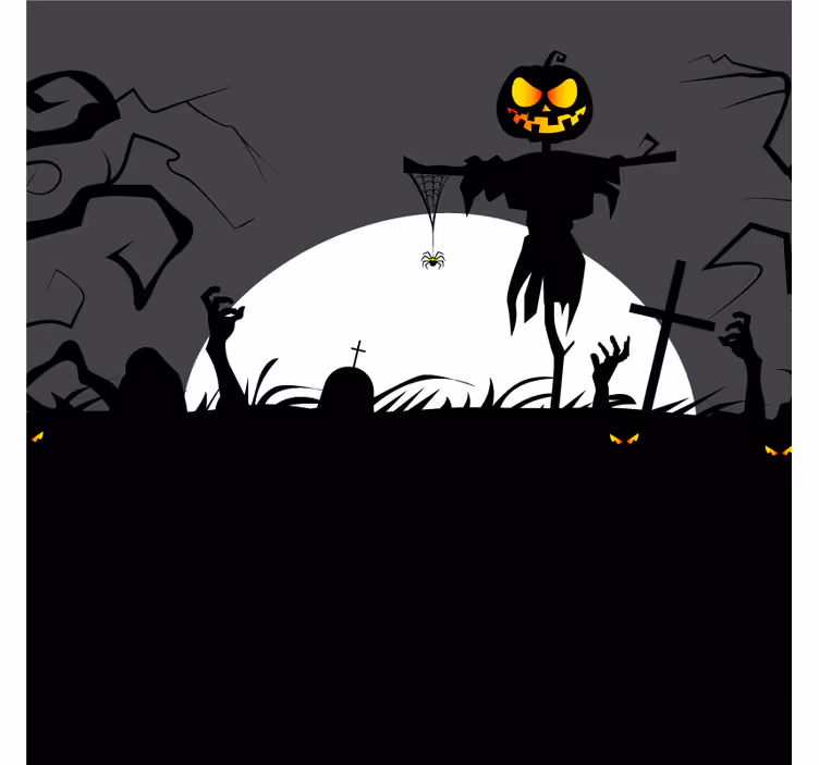Untersetzer halloween vogelscheuche mit kürbis - TenStickers