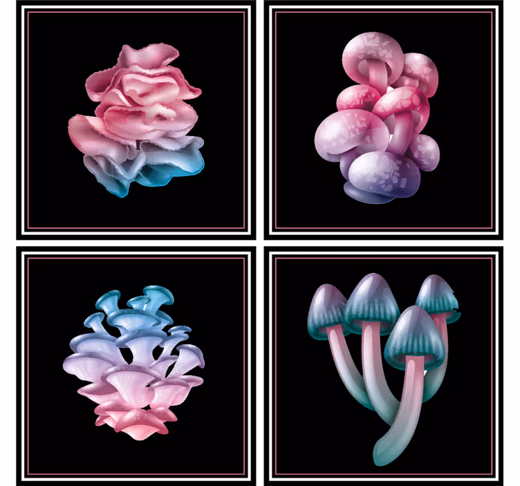 Untersetzer modern sanfte florale formen - TenStickers