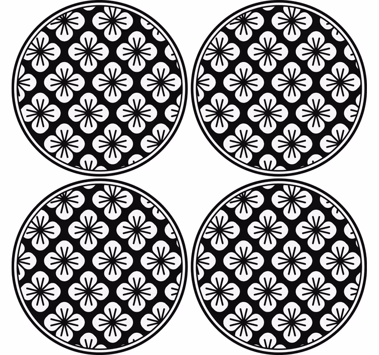 Untersetzer mit botanisch strukturiertem design - TenStickers