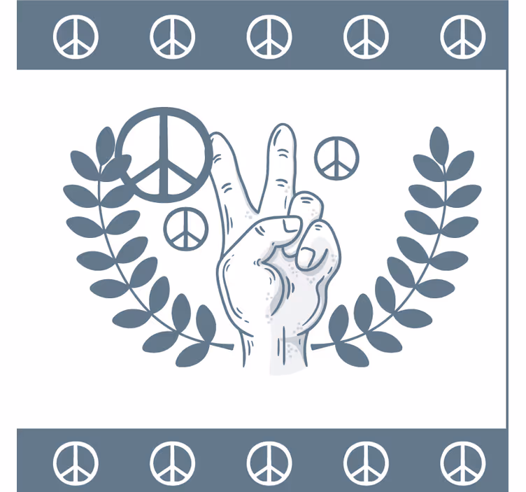 Bierdeckel sprüche mit frieden hand sieg symbol - TenStickers