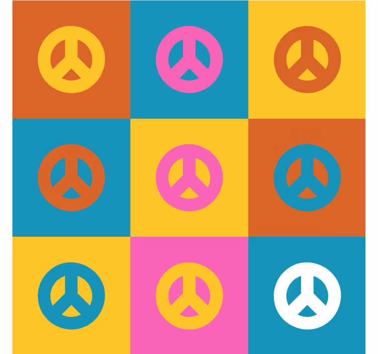 Untersetzer geek bunte friedenssymbole - TenStickers