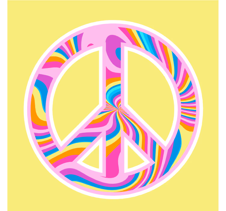 Untersetzer geek mit lebhaftem friedensemblem - TenStickers