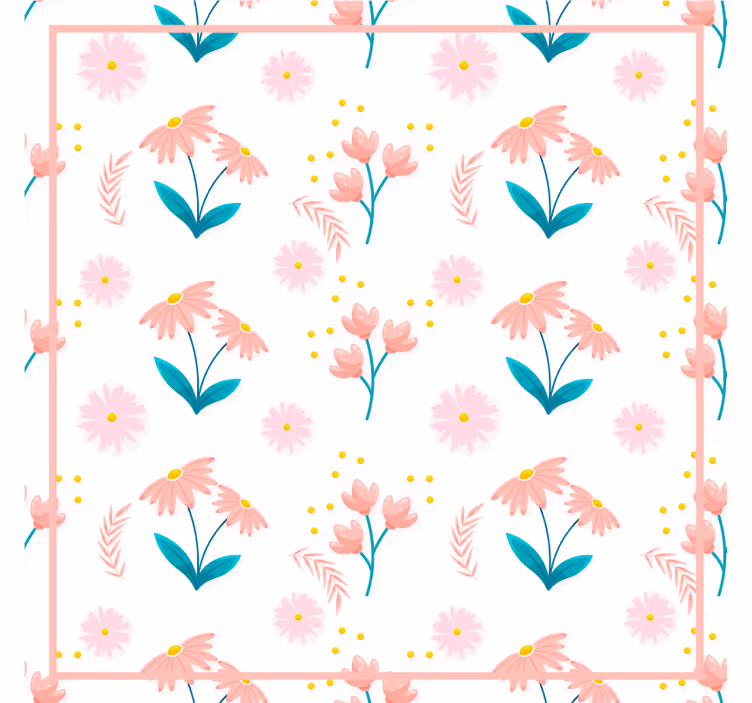 Untersetzer mit floralem musterdesign - TenStickers