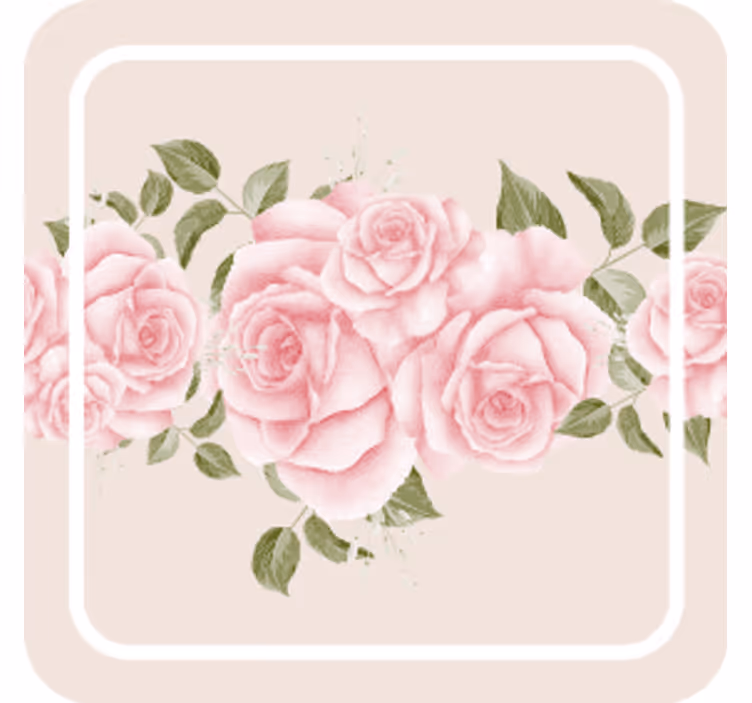 Untersetzer modern pinkes blumenarrangement - TenStickers