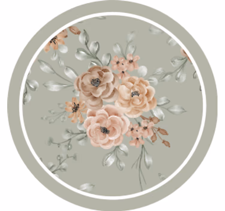 Untersetzer modern mit floralem eleganzmotiv - TenStickers