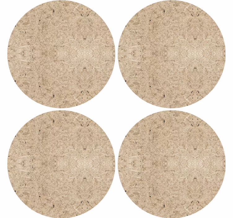 Bierdeckel set aus natürlichen fasern - TenStickers