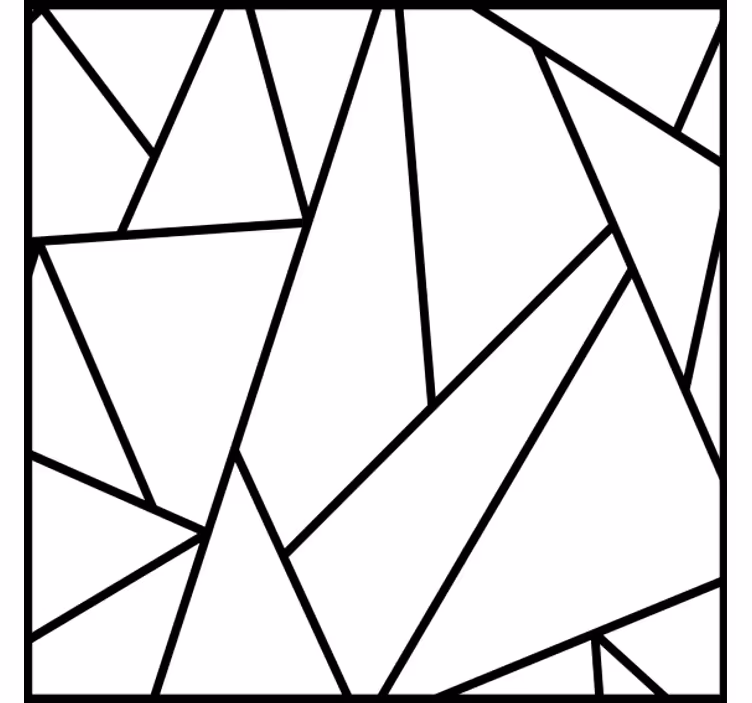 Untersetzer mit geometrischen schwarzen linien - TenStickers