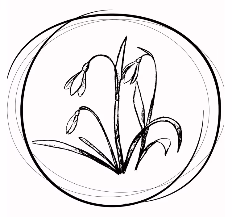 Untersetzer elegante blumenzeichnung - TenStickers