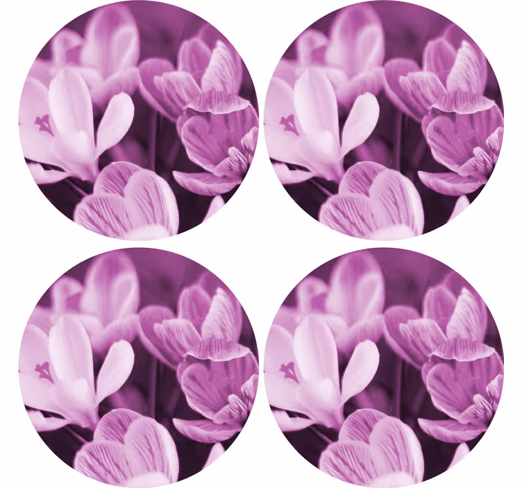 Untersetzer mit lebhaftem blumenmuster - TenStickers