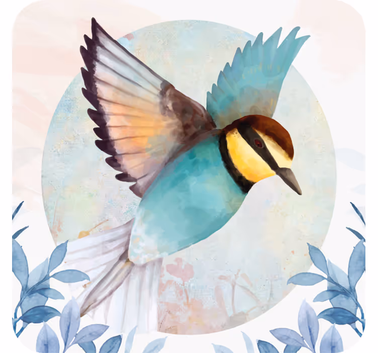 Untersetzer geek bunter fliegender vogel - TenStickers