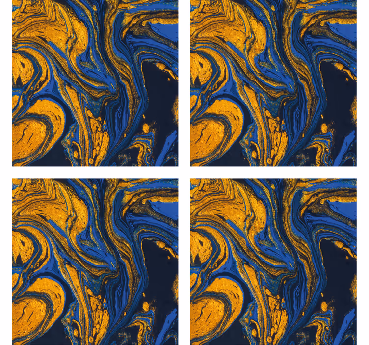 Untersetzer in wirbelblau und gold - TenStickers