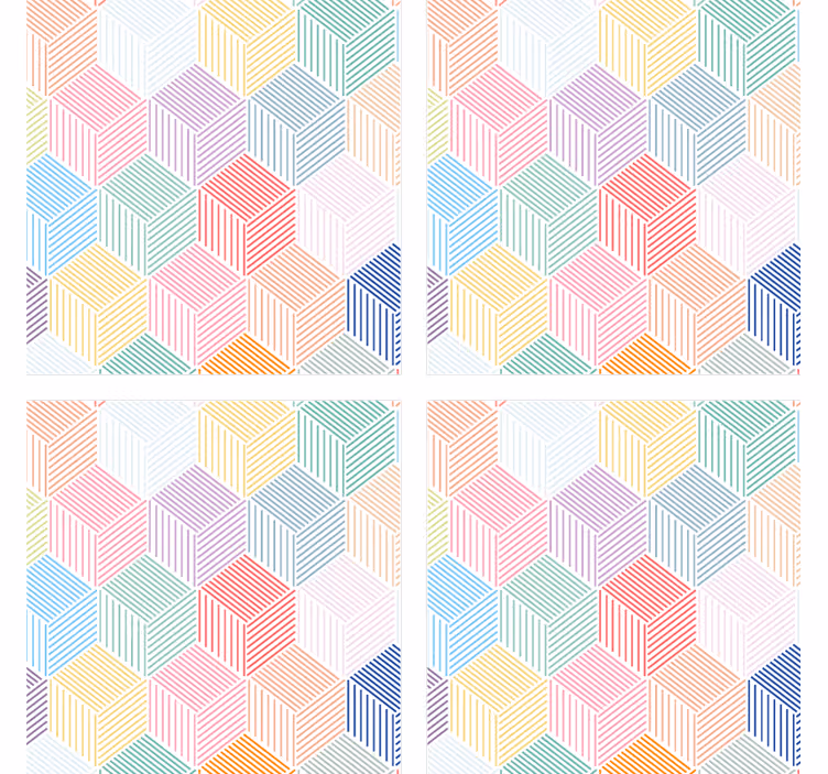Untersetzer mit geometrischem sechseckmuster - TenStickers