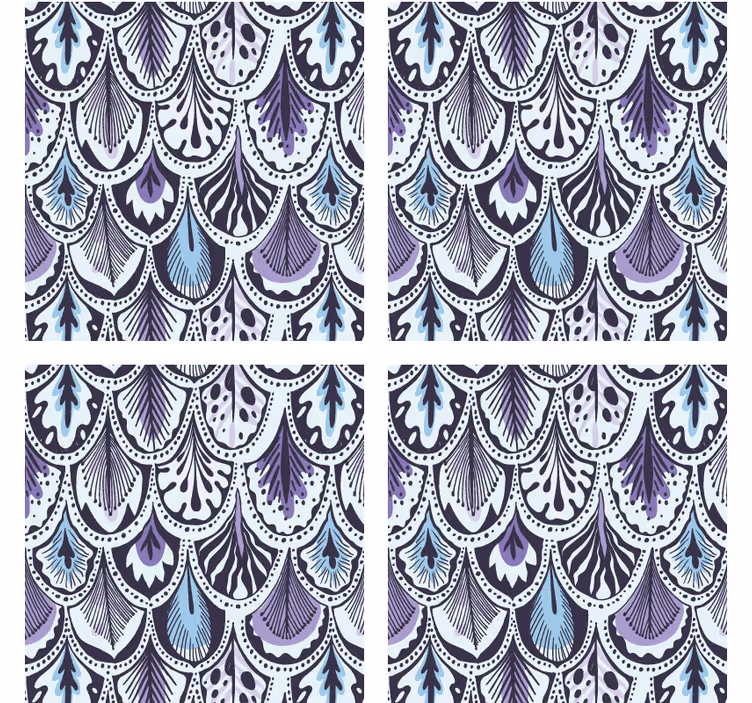 Untersetzer mit elegantem blattmotiv - TenStickers