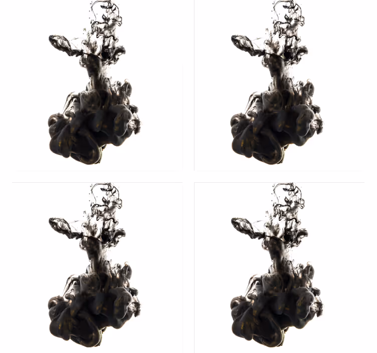 Untersetzer mit flüssigem schwarzen tintenwirbel - TenStickers