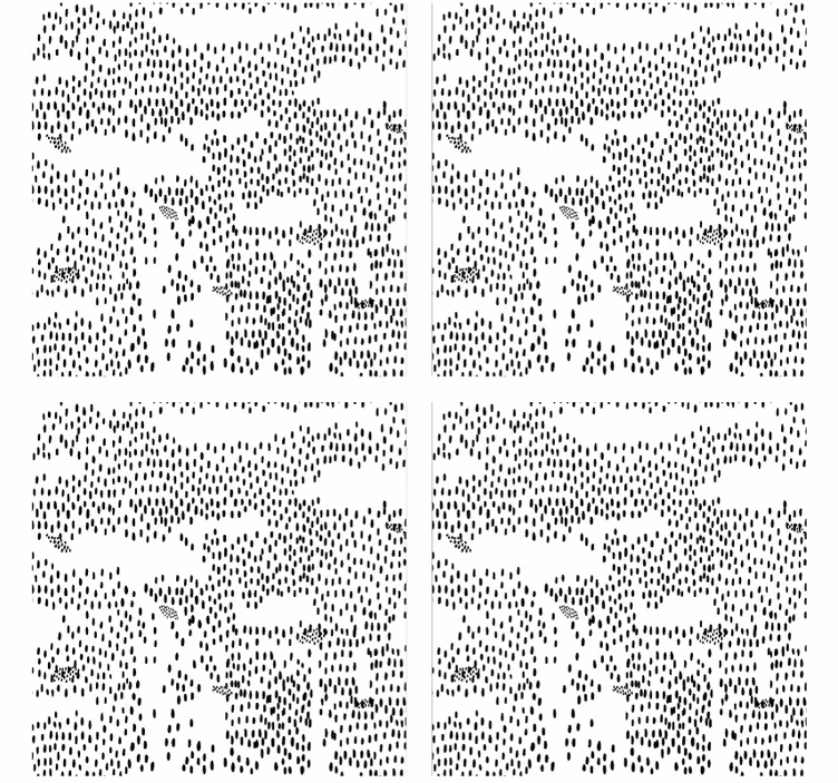 Untersetzer mit abstraktem schwarzem muster - TenStickers