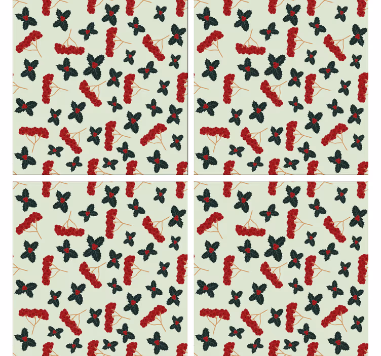 Untersetzer mit floral inspiriertem hintergrund - TenStickers