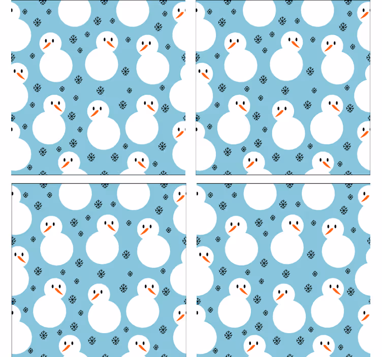 Untersetzer weihnachten schneemann muster hintergrund - TenStickers