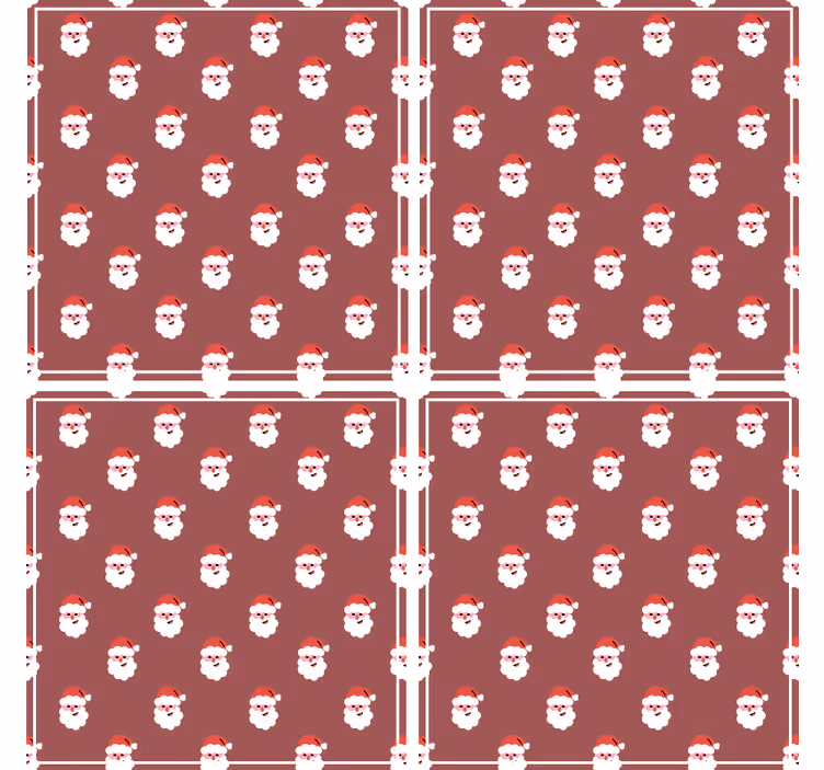 Untersetzer weihnachten mit santa-gesicht-muster - TenStickers