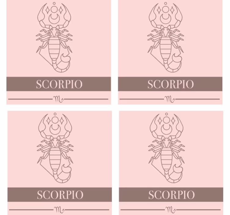 Untersetzer personalisiert skorpion symbol - TenStickers